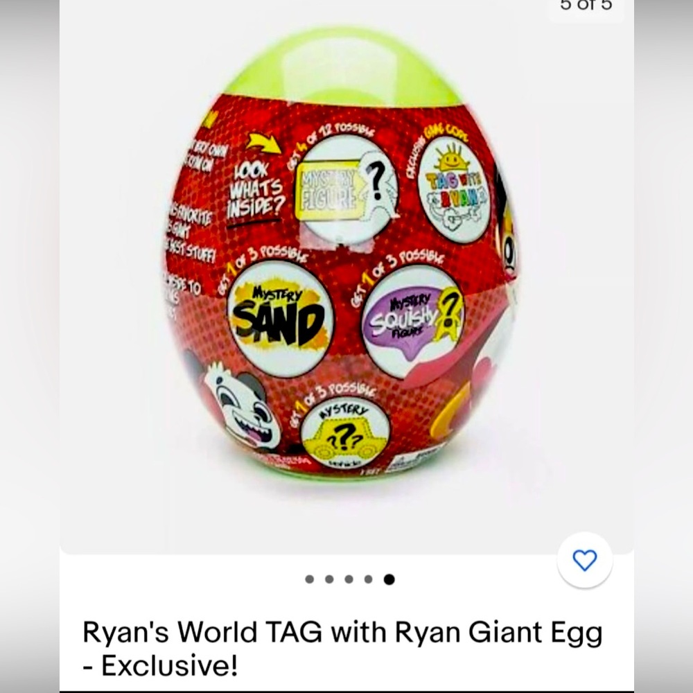 Ryan's World TAG with Ryan Giant Egg - Exclusive!